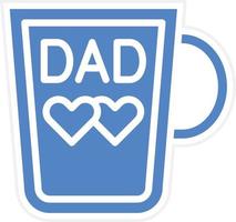 DAD Mug Vector Icon Design