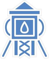 Water Tower Vector Icon Design