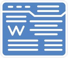 Wikipedia Vector Icon Design