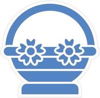 flor cesta vector icono diseño