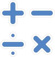 matemáticas vector icono diseño