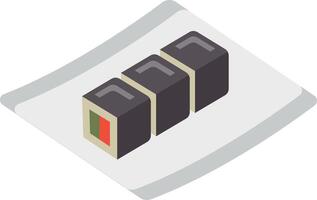 ilustración vectorial de sushi en un fondo. símbolos de calidad premium. iconos vectoriales para concepto y diseño gráfico. vector