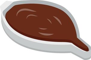 ilustración de vector de chocolate en un fondo. símbolos de calidad premium. iconos vectoriales para concepto y diseño gráfico.