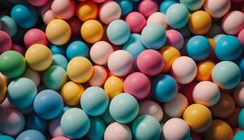 pile of colorful plastic balls , photo