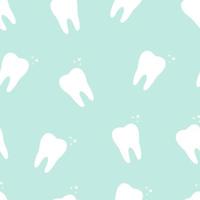 Seamless pattern of healthy teeth. Vector illustration