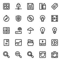 Outline icons for web Design and development. vector