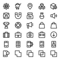 Outline icons for web Design and development. vector