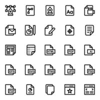 Outline icons for web Design and development. vector