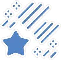 Falling Star Vector Icon Design