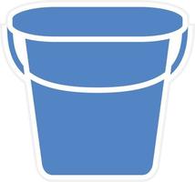 Water Bucket Vector Icon Design