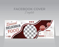 Food Facebook Cover Template design vector