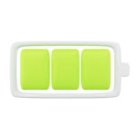 3d icona minimo pieno batteria png