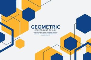 Abstract geometric background design with hexagonal shapes vector