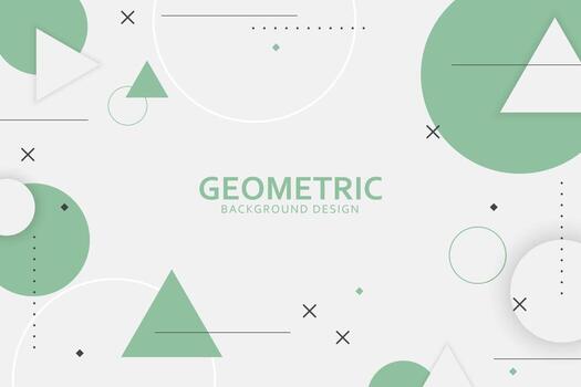 Abstract geometric background design with circle and triangle shapes vector