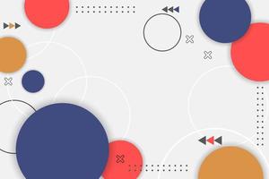 Abstract geometric background design with circle and triangle shapes vector