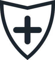 Protection shield icon, Antivirus icon. png