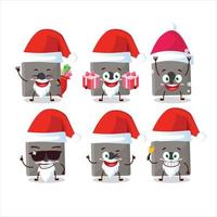 Santa Claus emoticons with lock cartoon character vector