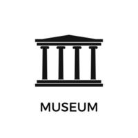 Museum building. Simple flat museum icon. Vector illustration