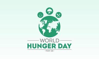 World hunger day is observed every year on 28th may. Vector illustration on the theme of World Hunger day food prevention and awareness vector concept.