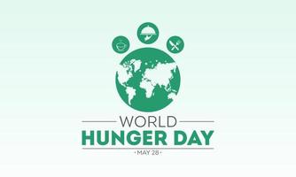 World hunger day is observed every year on 28th may. Vector illustration on the theme of World Hunger day food prevention and awareness vector concept.