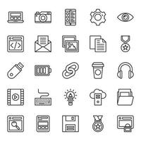 Outline icons for Web optimization, design development. vector