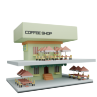 koffie winkel 3d icoon png