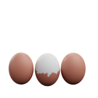 kokt ägg 3d ikon png