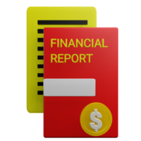 Financial report 3d icon png