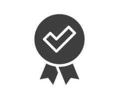 buen vector de icono. signo de éxito empresarial. símbolo de mejor calidad de correcto, verificado, certificado, aprobación, aceptado, confirmar, marca de verificación.