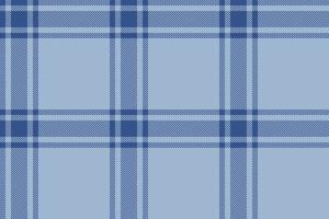 Plaid background, check seamless pattern in blue. Vector fabric texture for textile print, wrapping paper, gift card or wallpaper.