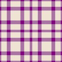 Plaid seamless pattern in pink. Check fabric texture. Vector textile print.