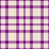 Plaid seamless pattern in pink. Check fabric texture. Vector textile print.