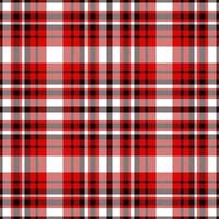 Plaid seamless pattern in red. Check fabric texture. Vector textile print.