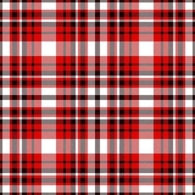 Plaid seamless pattern in red. Check fabric texture. Vector textile print.