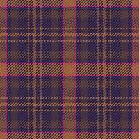 Vector tartan check. Seamless pattern plaid. Textile fabric background texture.