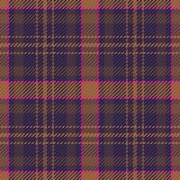 Vector tartan check. Seamless pattern plaid. Textile fabric background texture.