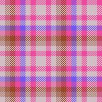 Seamless texture vector. Plaid fabric pattern. Textile check tartan background. vector