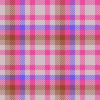 Seamless texture vector. Plaid fabric pattern. Textile check tartan background. vector