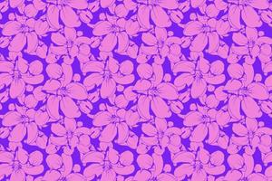 Floral pattern seamless vector background. Foliage and flower wallpaper design of nature.