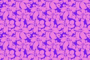 Floral pattern seamless vector background. Foliage and flower wallpaper design of nature.