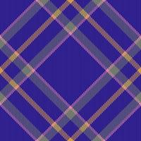 Seamless check tartan. Background textile fabric. Plaid texture vector pattern.