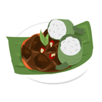 Lemang food illustration png