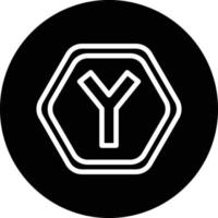 Y Intersection Vector Icon Design