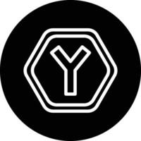 Y Intersection Vector Icon Design