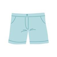 pantalones cortos plano vector ilustración aislado en blanco antecedentes