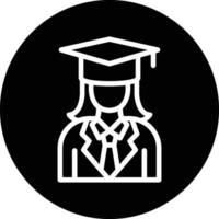 hembra graduado vector icono diseño