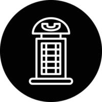 Phone Booth Vector Icon Design