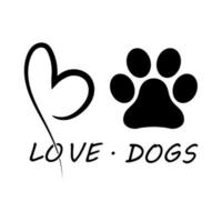 Peace Love Dogs icon. Love Dog illustration sign. Peace dog symbol. vector