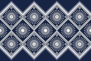 Embroidery-style seamless geometric pattern for fabric, clothing, and wrapping inspired by traditional ethnic design. vector