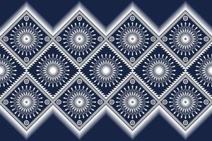 Embroidery-style seamless geometric pattern for fabric, clothing, and wrapping inspired by traditional ethnic design. vector